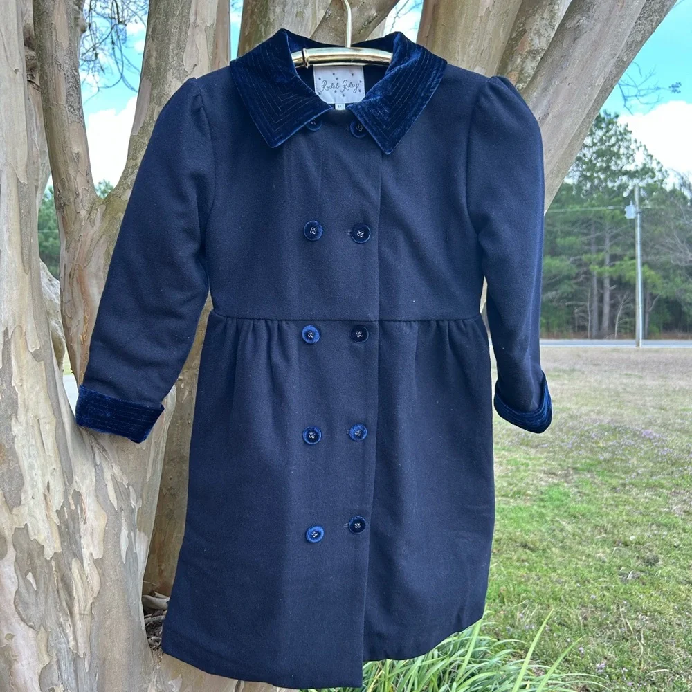 Rachel Riley Navy Double-Breasted Pea Coat